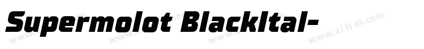 Supermolot BlackItal字体转换